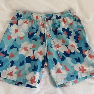 Bonobos Riviera Blue Italia Floral Swim Trunks - 7 in.